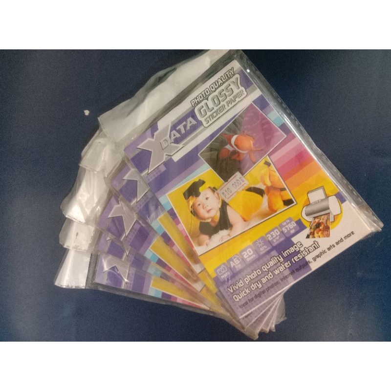 

Glossy Sticker Paper A6 X Data