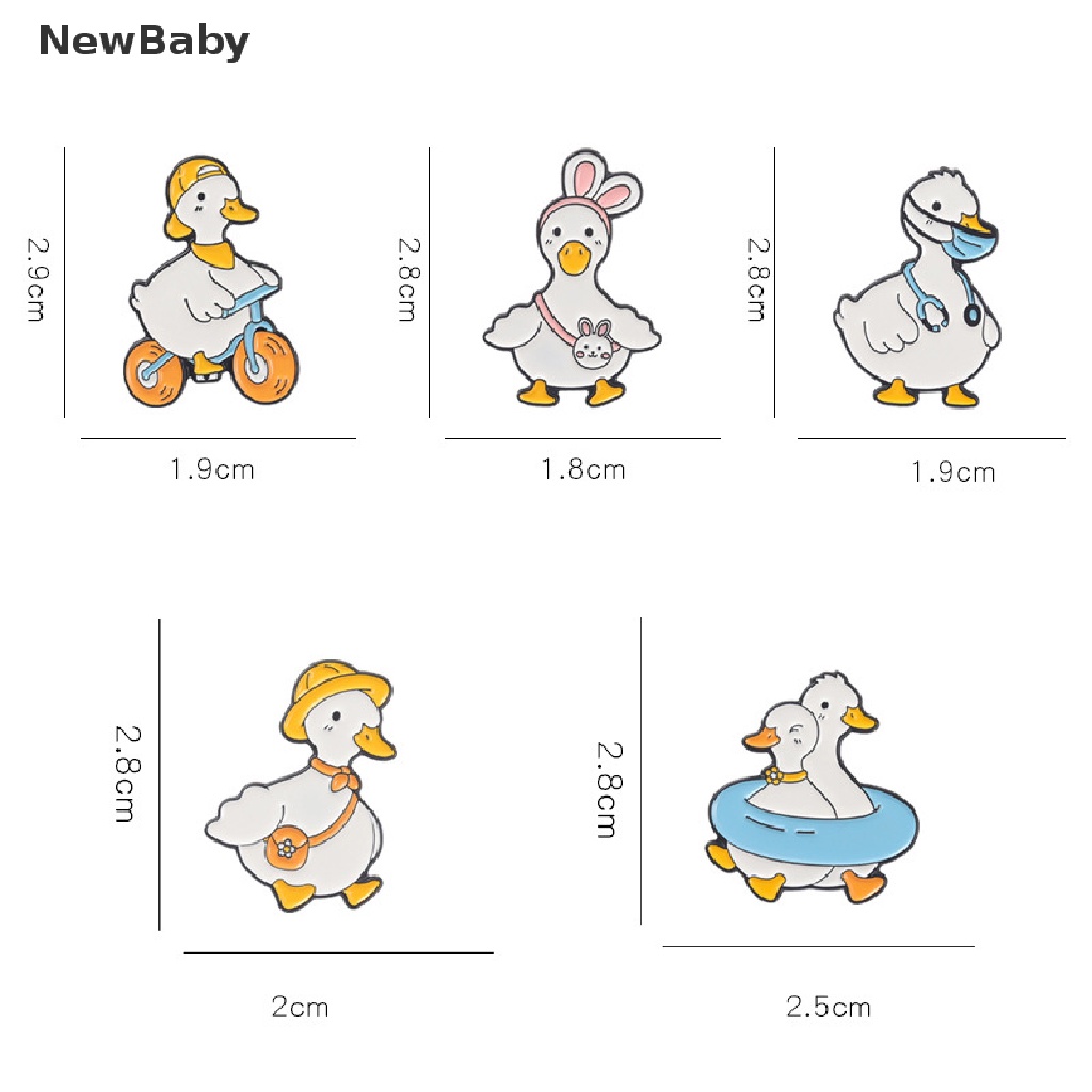 Newbaby Bros Pin Enamel Bentuk Bebek Kartun Untuk Aksesoris Taskerah Baju