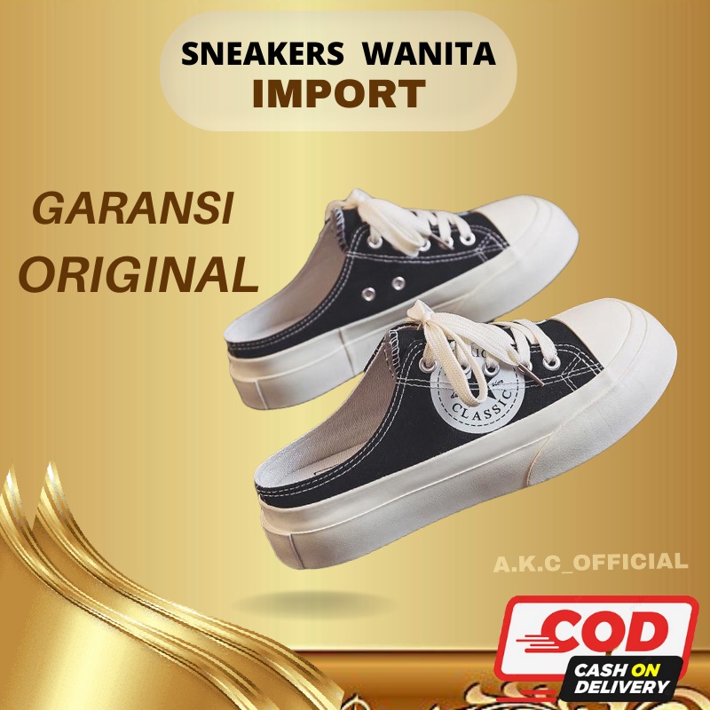 AKC00 -SW211 Sepatu Wanita /Sepatu Slop Sepatu Kanvas Impor