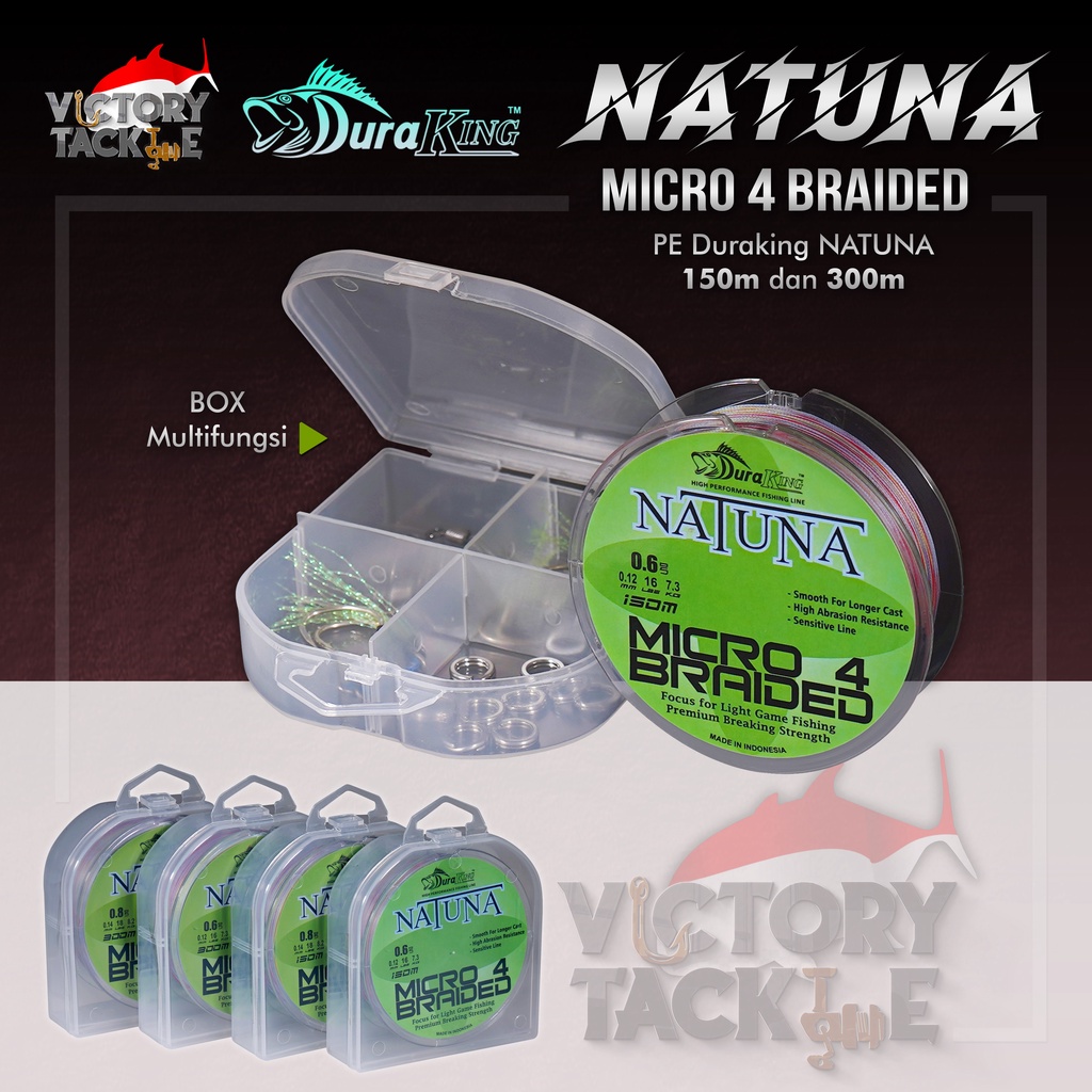 SENAR PANCING BENANG PE DURAKING NATUNA MICRO 4 BRAIDED 300 METER