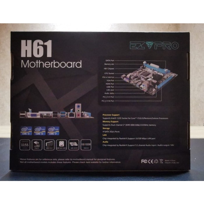 Motherboard EzPro H61 USB 3.0 - (Socket LGA 1155)