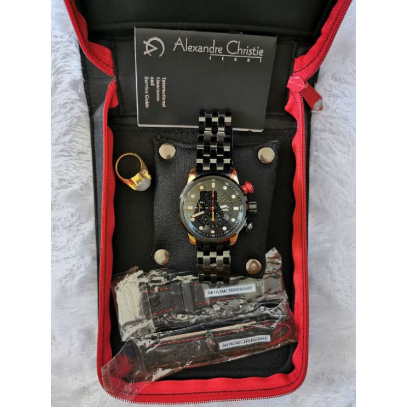 Alexandre Christie 6163 Rosegold Black Hitam Bekas Second 2nd
