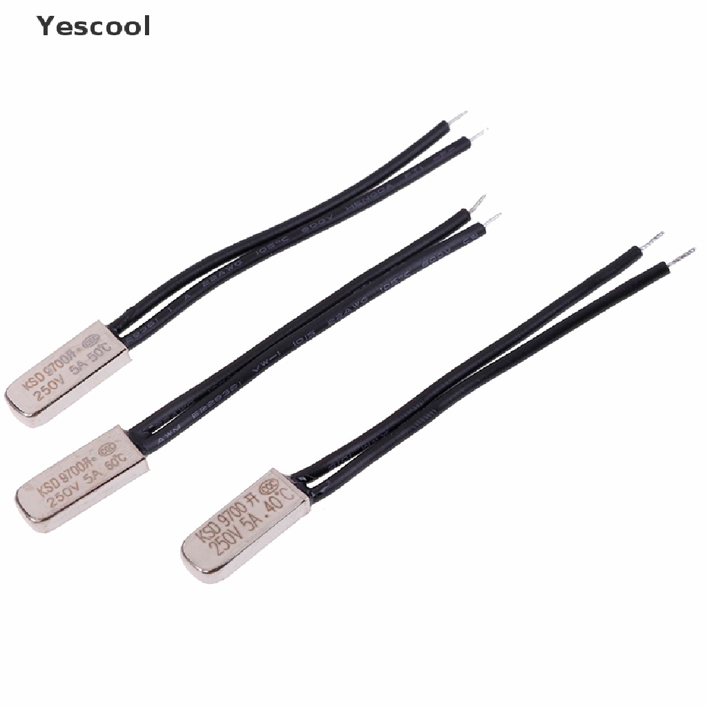 Yescool 5Pcs KSD9700 Derajat Celcius Thermostat Kontrol Suhu 5A 250V