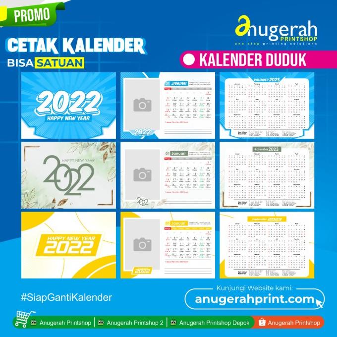 

BISA BAYAR DITEMPAT Cetak Kalender Duduk / Meja Tahun Baru Ukuran A5 7 LBR Duplex -Custom TERBATAS Kode 1191