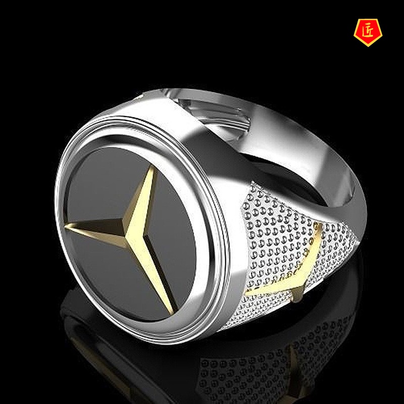 [Ready Stock]Creative Car Logo Men's Ring Punk Hip Hop