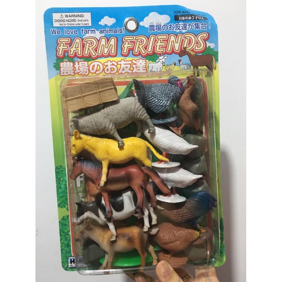 Cuci Gudang Awal Tahun Mainan karet hewan ternak farm animal kuda ayam kandang sapi lengkap Cuci