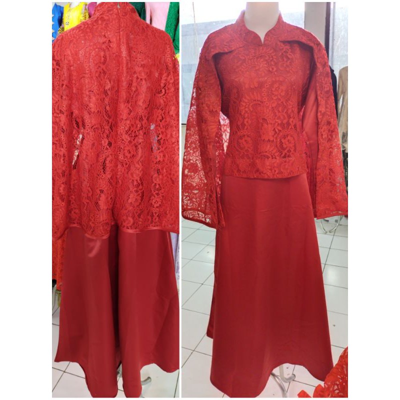 Gamis brokat kombinasi satin / Cod Gamis Nagita Premium Cape Brukat / gamis maxi brokat