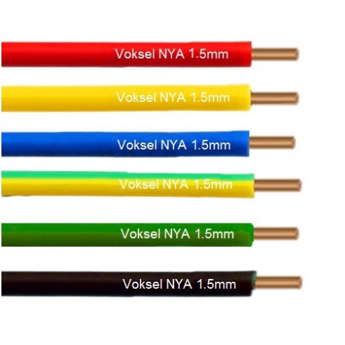 Voksel kabel Listrik NYA 1.5; 1x1.5 mm  1M