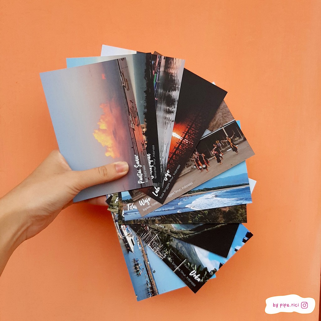 

[Artopia] Postcard Hello Indonesia by PIPE RICI / Kartu Pos Kepulauan Fotografi Sunset Pantai Kota