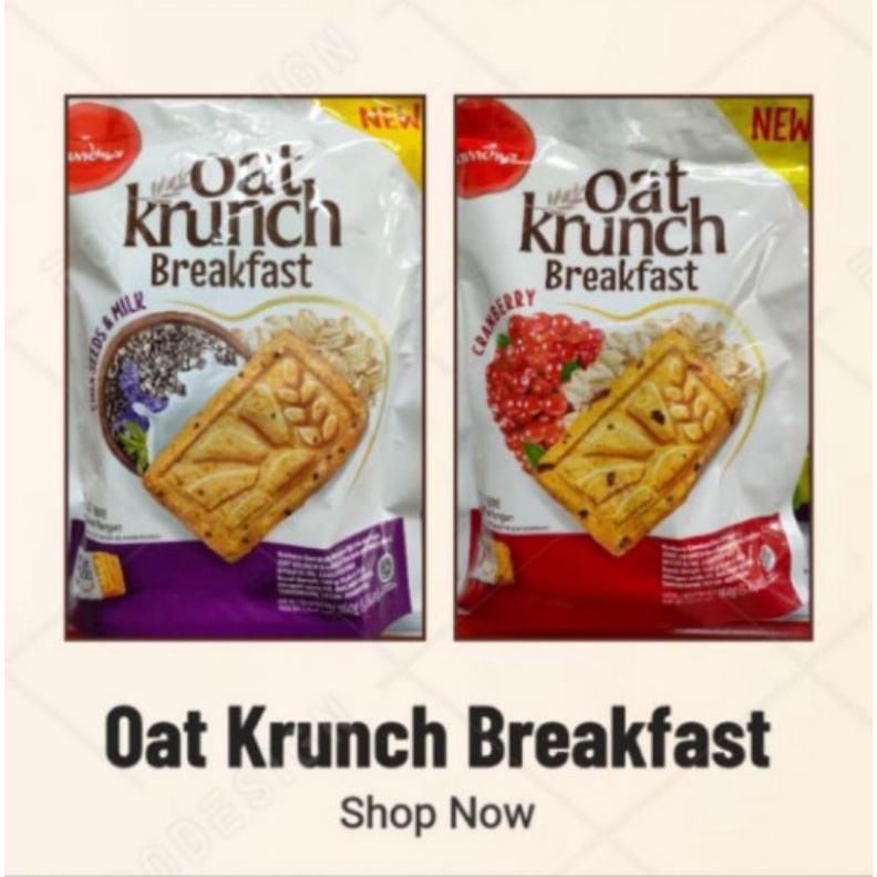 

Oat Krunch Breakfast / Munchy's / Chia Seeds & Milk / Cranberry / 160 gr