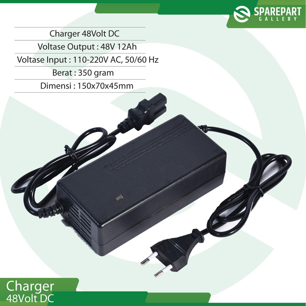 Sparepart Charger sepeda listrik 48V DC