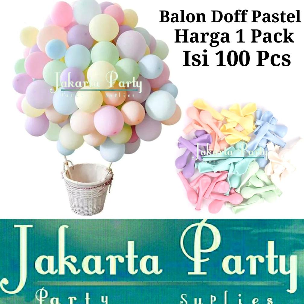 Balon Latex Macaron 1 Pack Isi 100 Pcs / Balon Per Pack / Balon Pastel