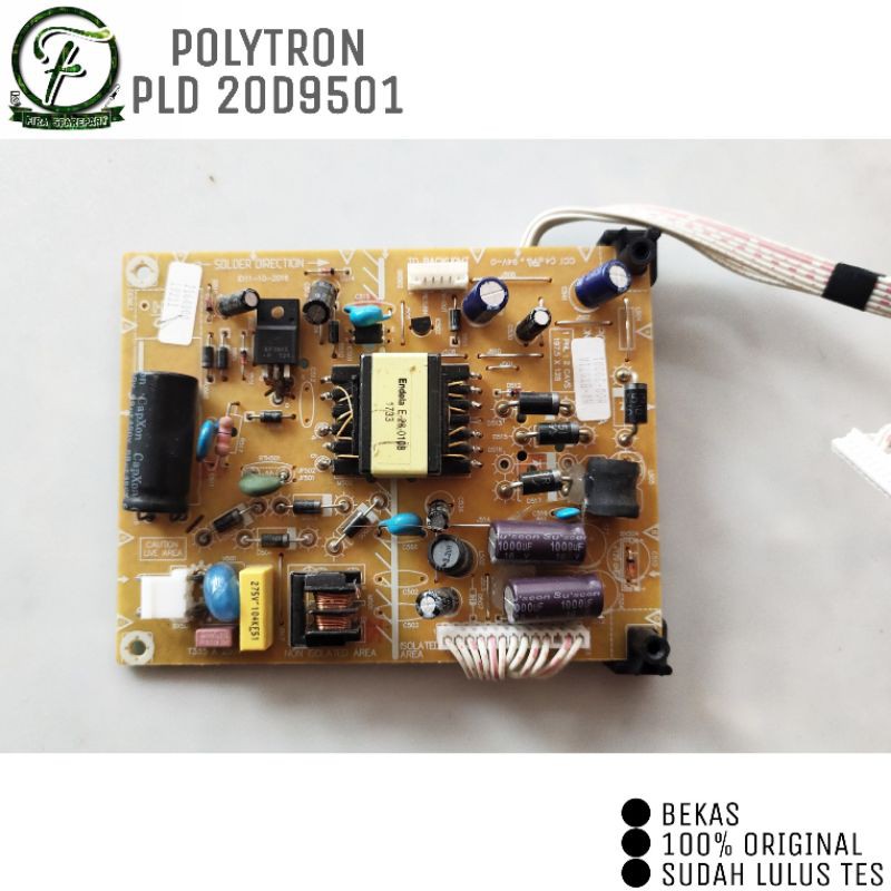 PSU POWER SUPPLY REGULATOR MESIN TV LED POLYTRON PLD20D9501 PLD 20D9501