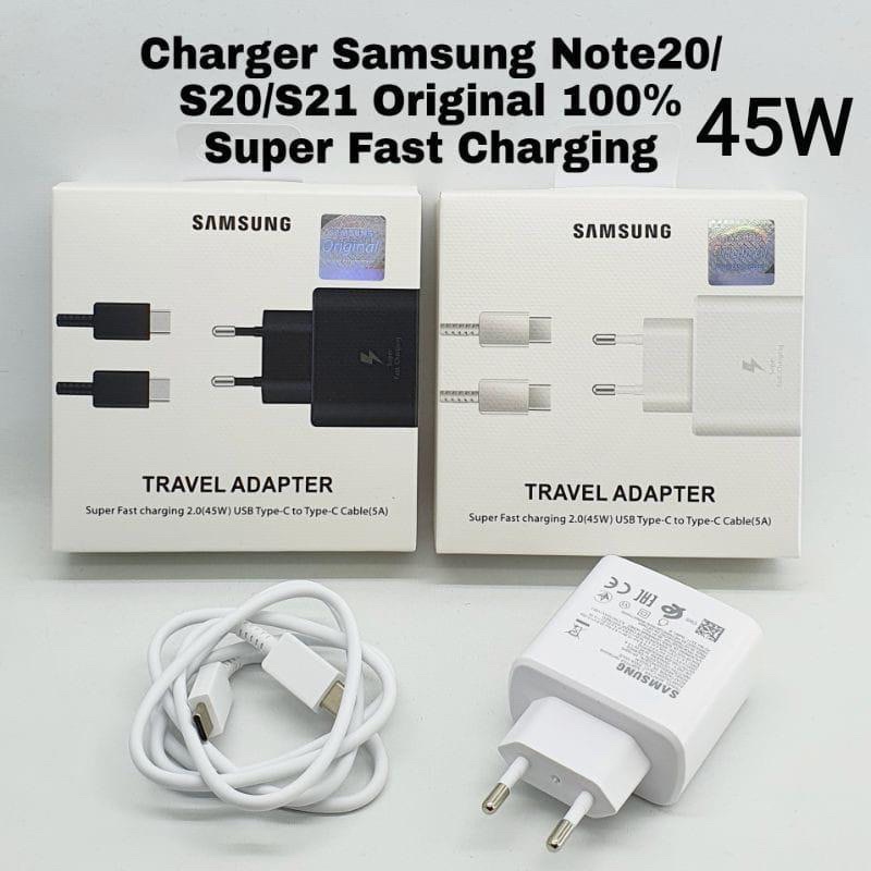 Pd Qc 3.0 Kepala Charger Travel Samsung 45W Type C (Support Fast Charging dan Super Fast Charging)