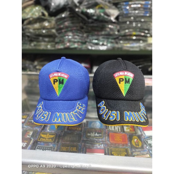 TOPI PM DOUBLEMES FUL BORDIR TIMBUL POLISI MILITER/KUALITAS SUPER