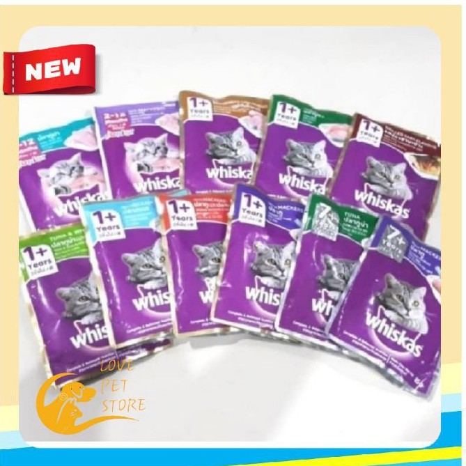 whiskas wet food whiskas sachet all varian 85gr