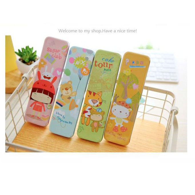 

Kotak pensil , tempat pensil kaleng,, kotak pensil korea, pensil case
