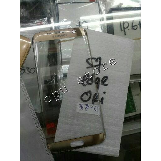 KACA LCD/KACA DEPAN SAMSUNG GALAXY S7 EDGE ORI (GOLD) mtp