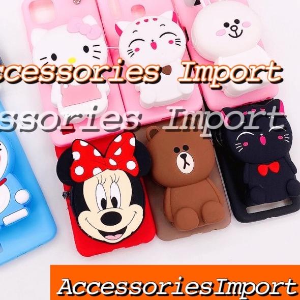❅ Realme C21/ C20/ C25/ C25S/ C11/ C12/ C15/ C1/ C2/ Case Karakter Disneyy Dompet Koin + Tali Gantun