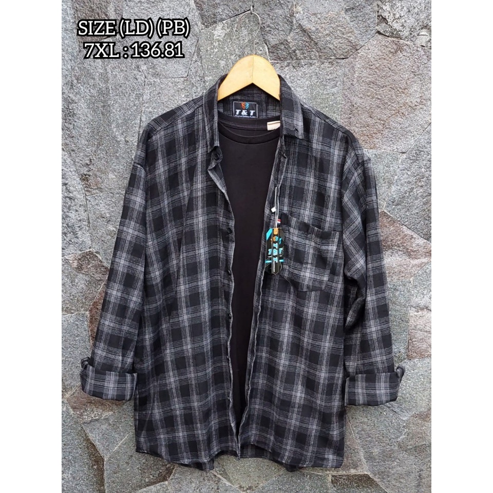 kemeja flanel jumbo 7XL lengan panjang kemeja flanel big size premium terbaru 2022 distro import flanel over size lengan panjang