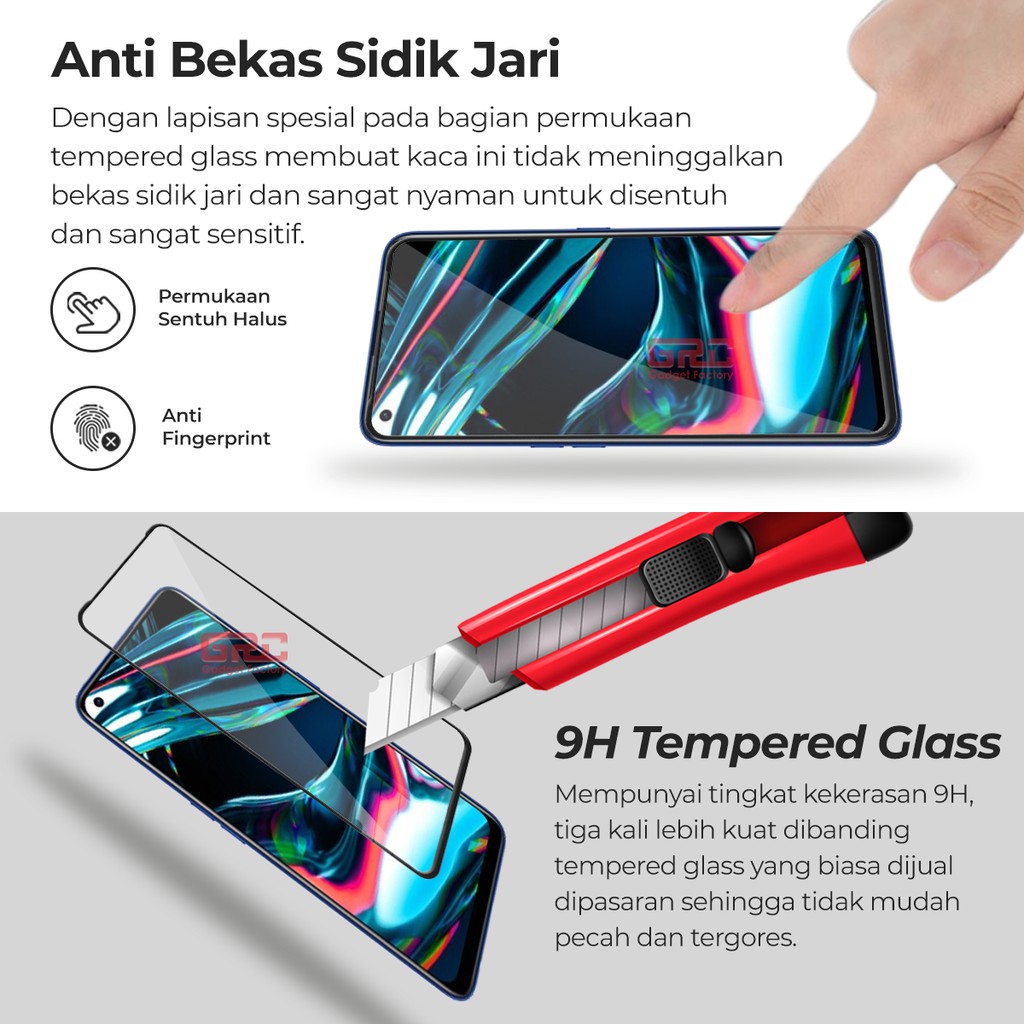 empered Glass Realme 7 HOGO Full Cover Anti Gores Kaca