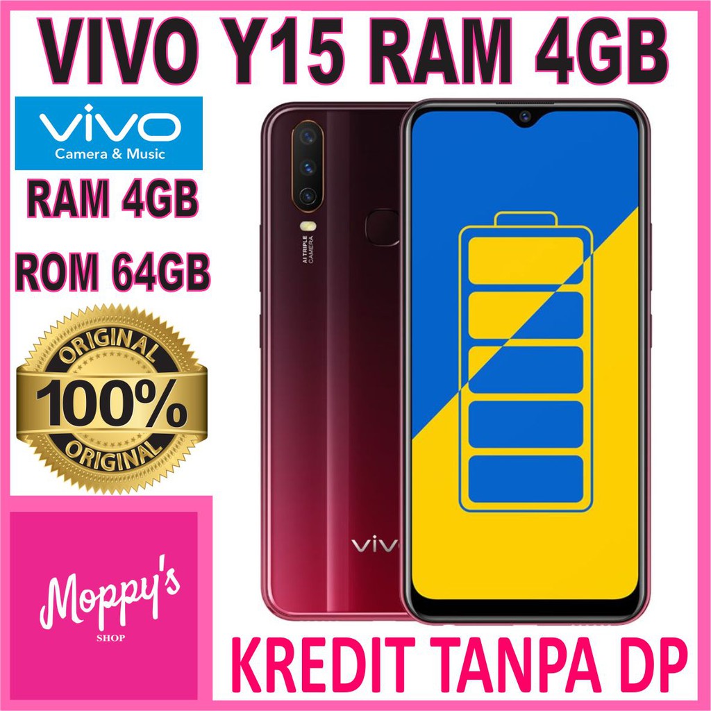 VIVO Y15 RAM 4GB ROM 64GB GARANSI RESMI VIVO INDONESIA