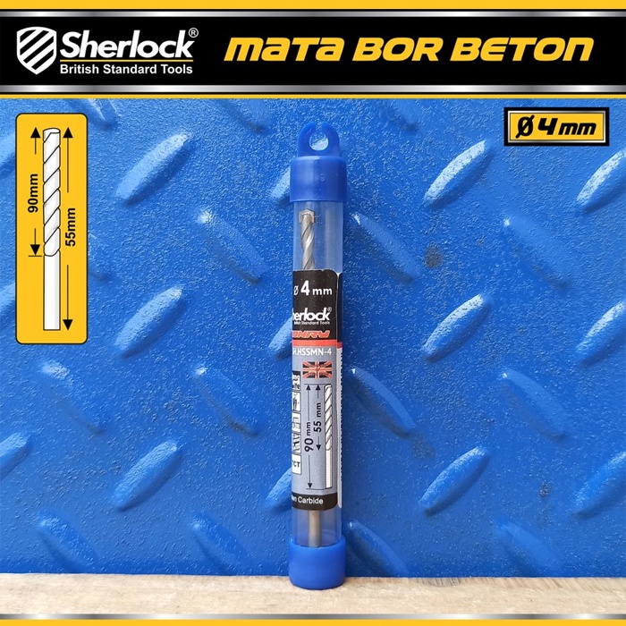 Mata Bor Beton TCT 4 mm Original Sherlock (Tungsten Carbide Tips)