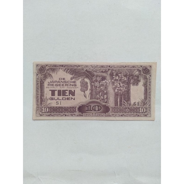 Uang Kuno 10 Gulden atau 10 rupiah DJR jaman jepang thn 1942