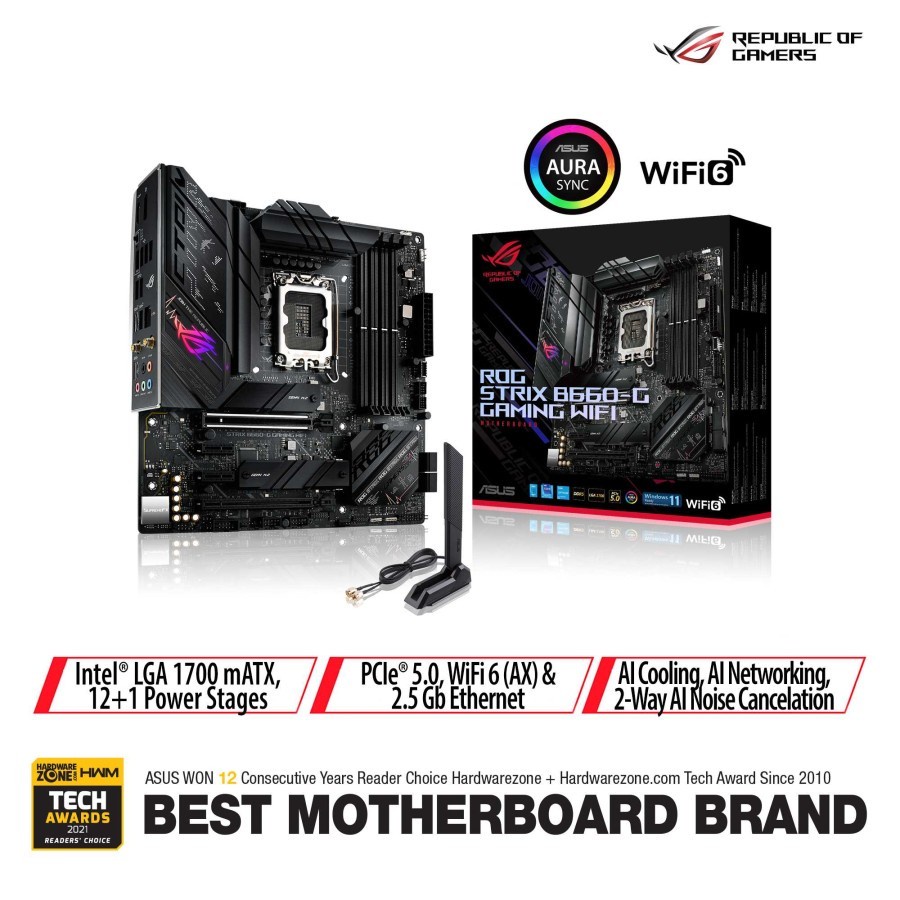 Asus ROG STRIX B660-G Gaming WIFI (LGA1700, B660, DDR5, USB3.2, SATA3)