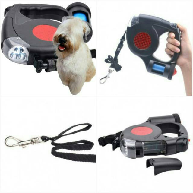 Tali Anjing/ Automatic Retractable Dog Leash with LED Flashlight OMHAKQBK