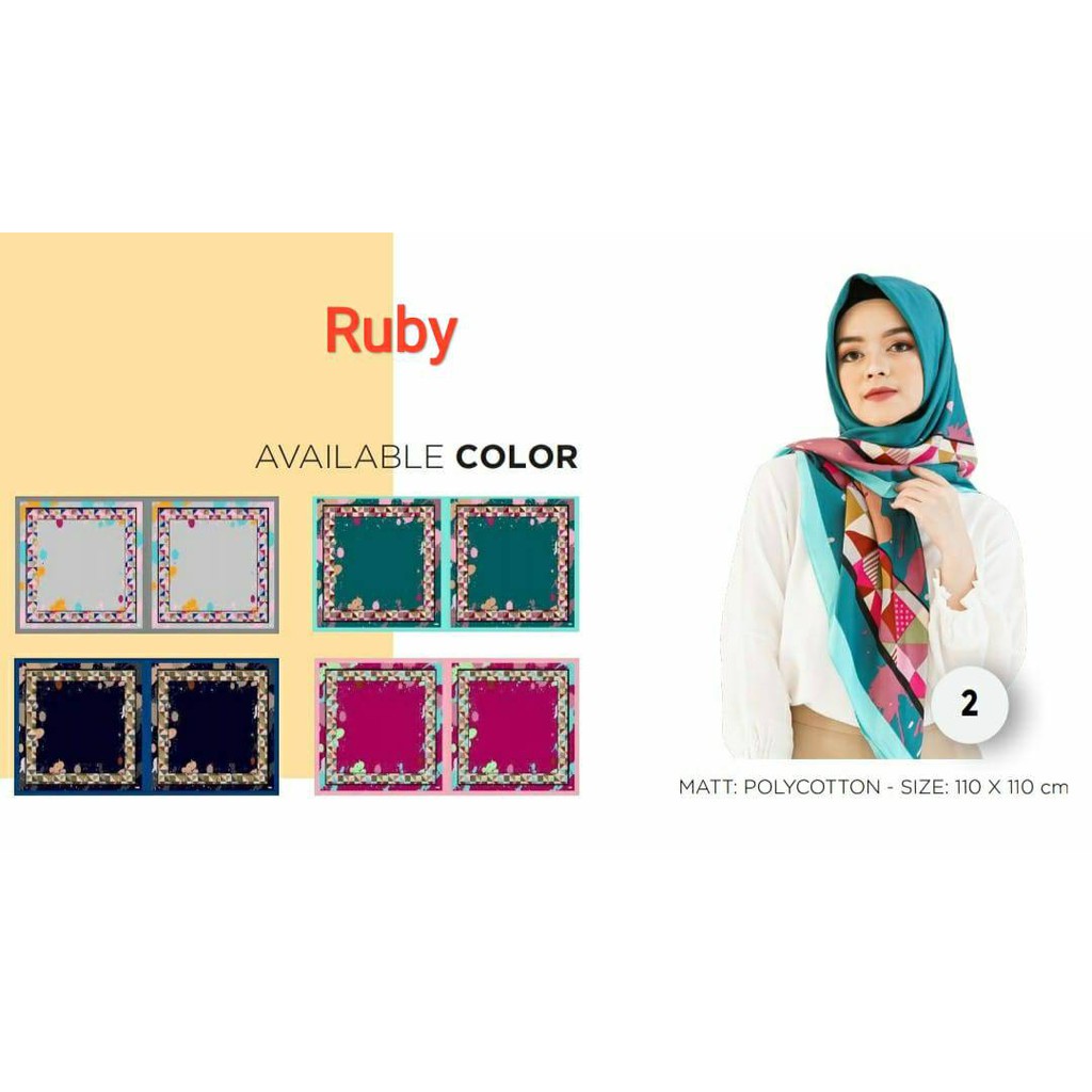 Hijab Premium Segi Empat Polycotton - RUBY
