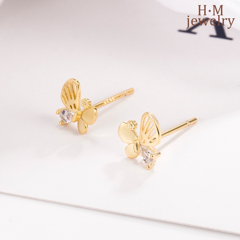 Anting Tusuk Asimetris Bentuk Kupu-Kupu Geometri Untuk Wanita Butterfly