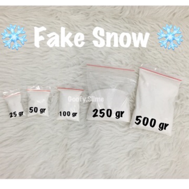 [BUKAN UNTUK SLIME / NOT FOR SLIME] BACA DESKRIPSI PRODUK SEBELUM MEMBELI | FAKE SNOW POWDER INSTANT