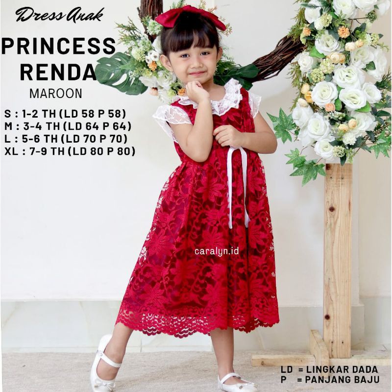 KEBAYA DRESS BRUKAT ANAK PRINCESS PESTA MURAH