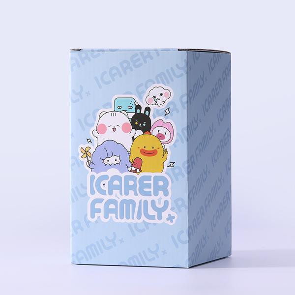 380ML BOTOL MINUM ICARER FAMILY - Double Wall Tumbler With Straw - Samono Kids Edition Anak SC003