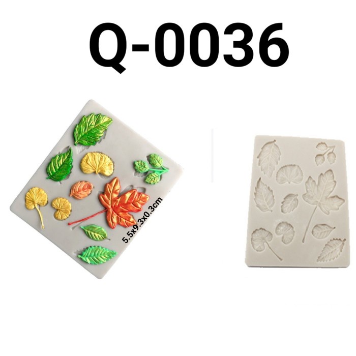 

Q-0036 CETAKAN SILIKON COKLAT FONDANT JELLY PUDING CLAY DAUN MAPLE HEMAT
