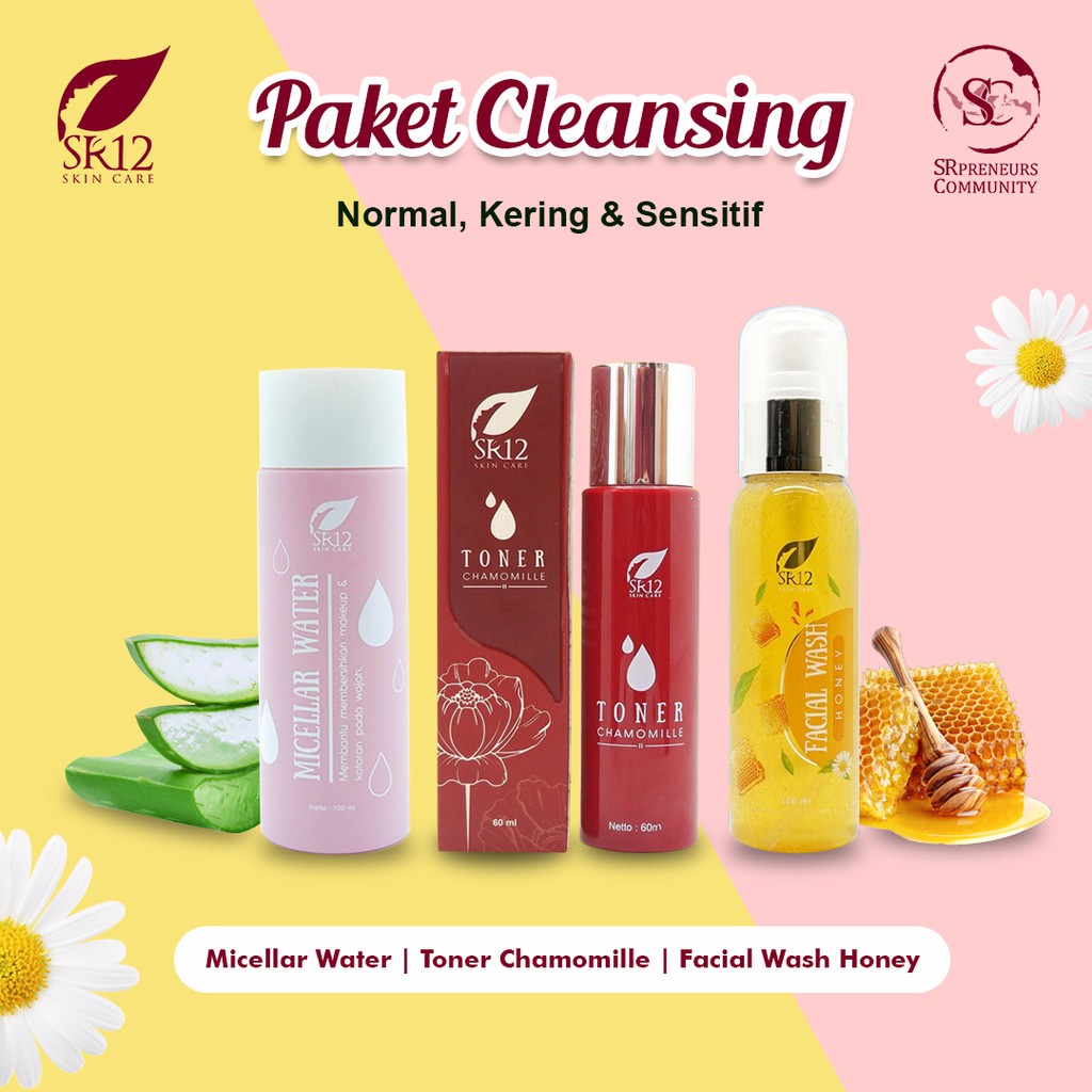 SR12 PAKET DEEP CLEANSING / DOUBLE CLEANSING / PEMBERSIH KULIT WAJAH