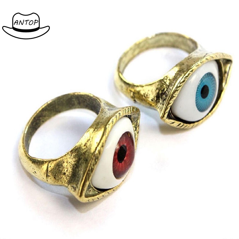 Cincin Wanita Retro Gotik Bentuk Mata Vampir Model Besar ANTOP