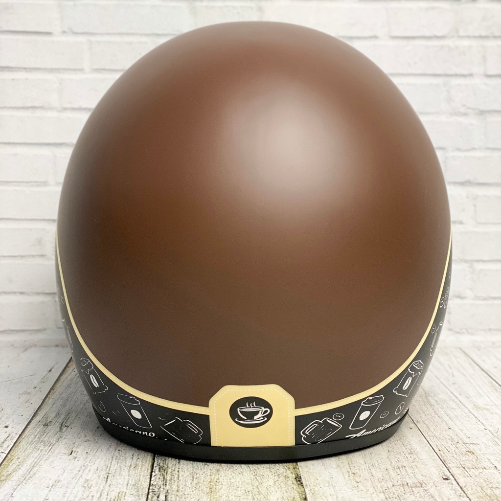 Helm Bogo Dewasa Helm Motor SNI Motif Kopi