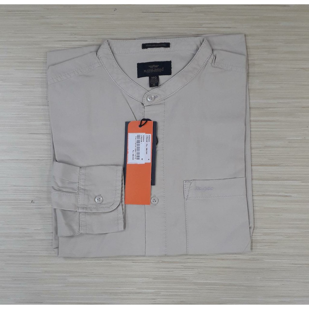 M.Gee Kemeja Semi Koko Lengan Panjang Art Kenan Warna Cream
