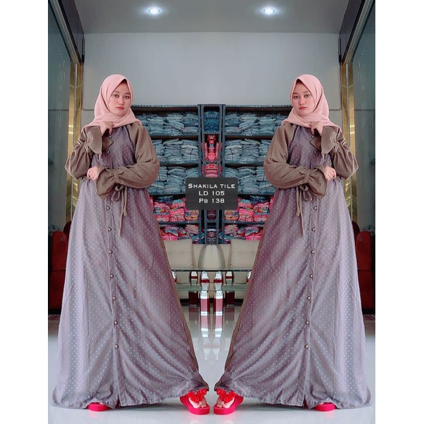 Gamis inayah / shakila tile / Gamis import / Replika