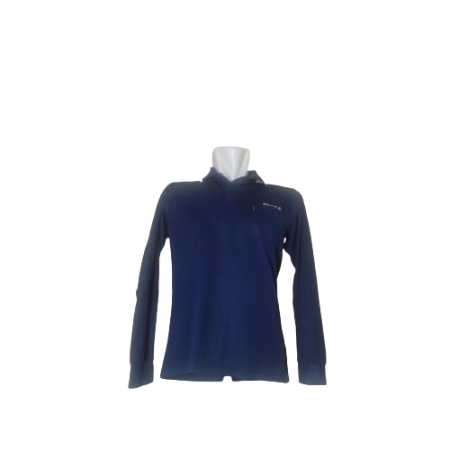 Kaos Kerah Lengan Panjang Warna Biru Dongker
