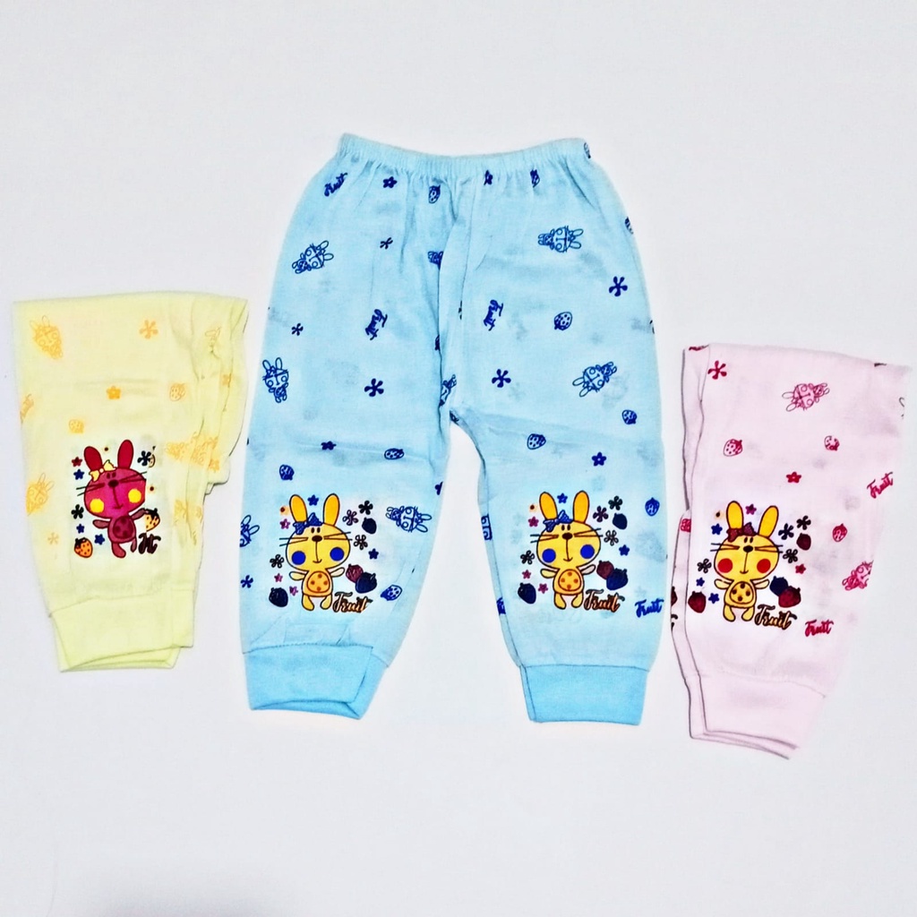 celana panjang bayi katun bayi baru lahir motif kelinci