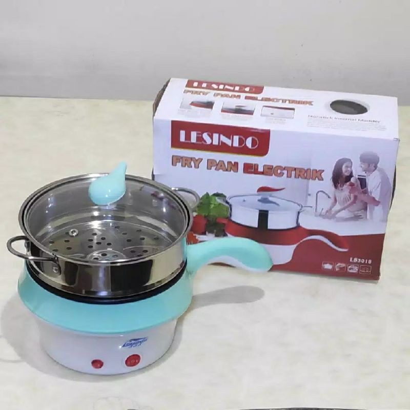 Panci elektrik  6018  F 1888 T  Multifungsi , Panci masak serbaguna + kukus , mug panci listrik  18cm