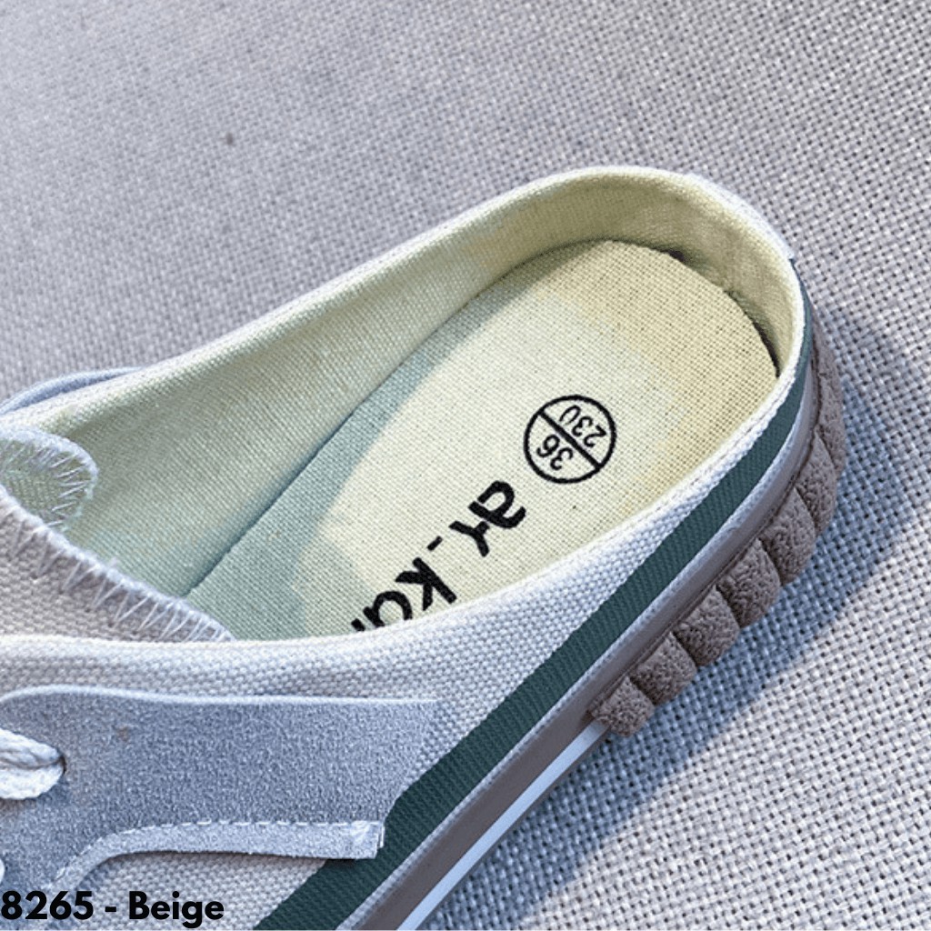 SEPATU SLOP WANITA CANVAS NYAMAN PRAKTIS MODEL KEKINIAN UNIK LUCU IMPORT #8265