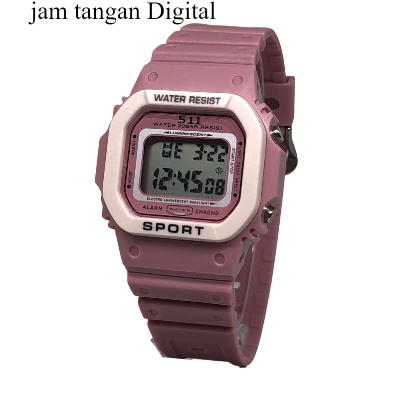 jam tangan wanita pria Digital 511 Sport strap rubber