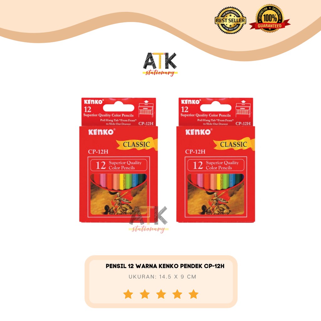 

Pensil Warna Kenko 12 Warna Pendek / Pensil Mewarnai CP-12H atk