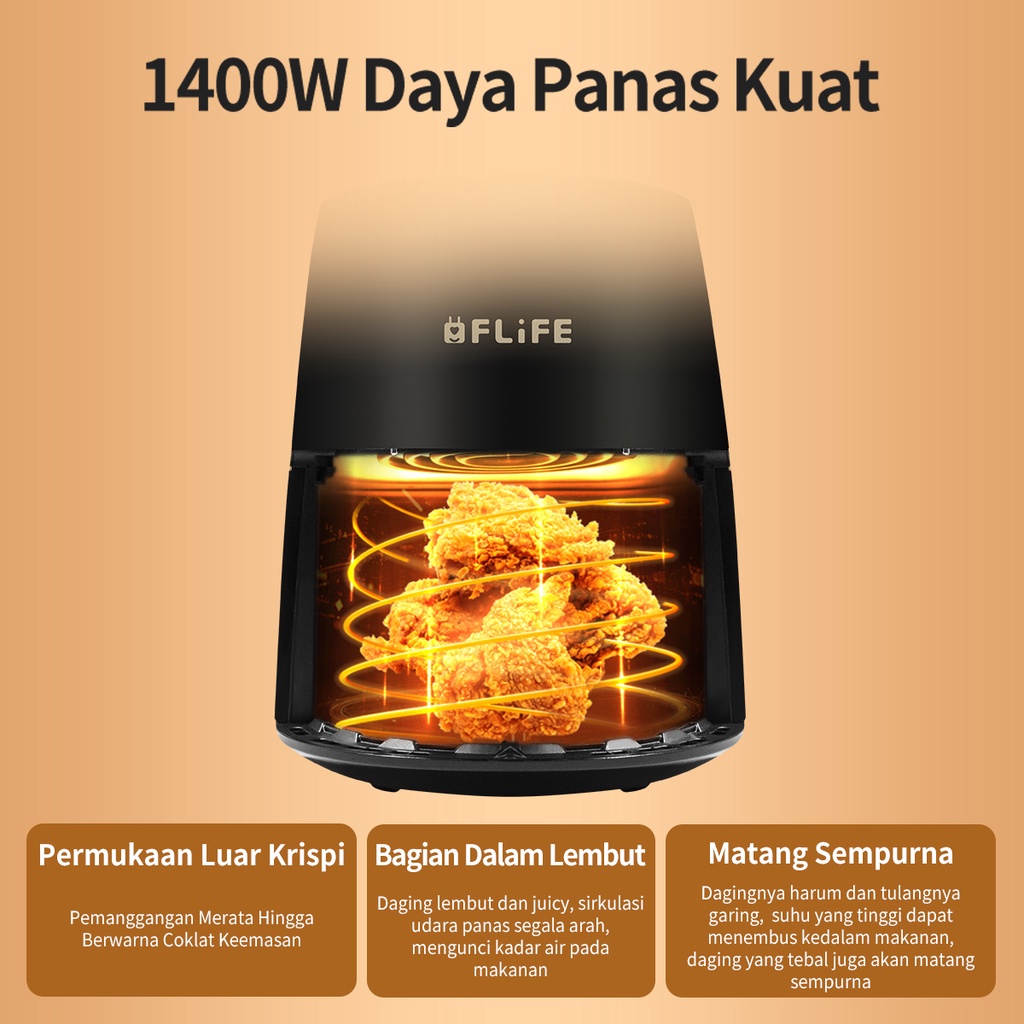 FLIFE FC-12AF01 Air Fryer 4.5L Penggoreng Tanpa Minyak By Gree