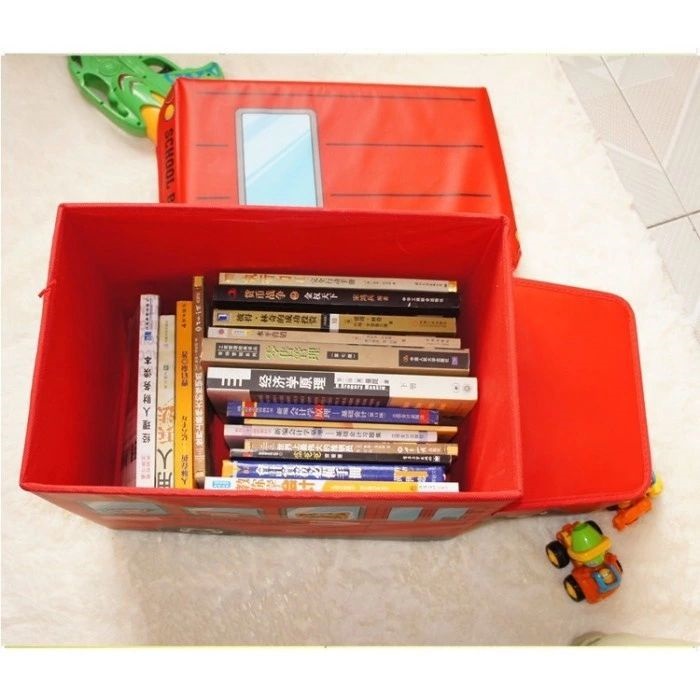 Storage Box Bus Cartoon Jumbo / Box Mainan / Kotak Mainan Box Organizer / Kursi Box Serbaguna