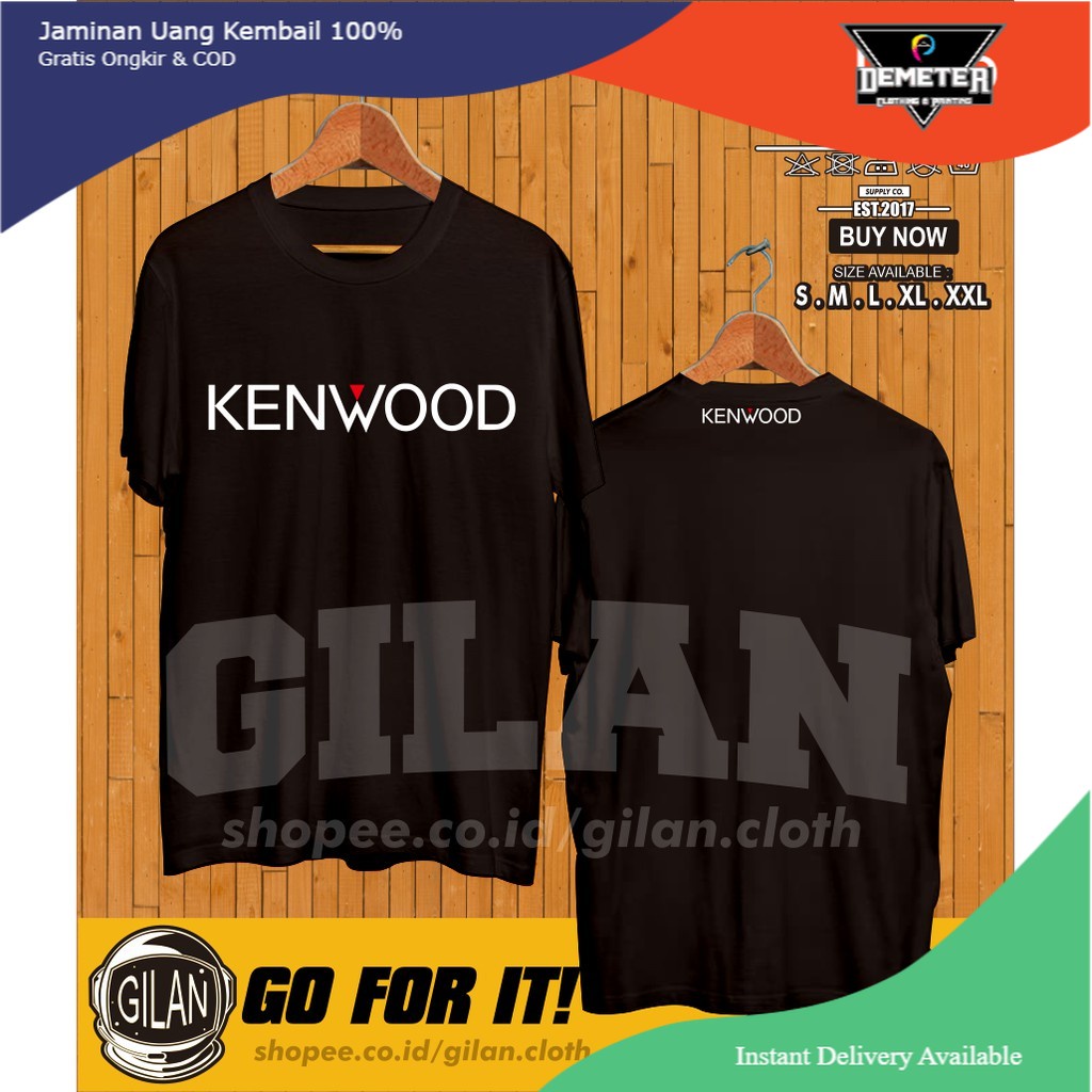 Kaos Baju Kenwood Audio Mobil Logo Racing Otomotif - DEMETER CLOTH
